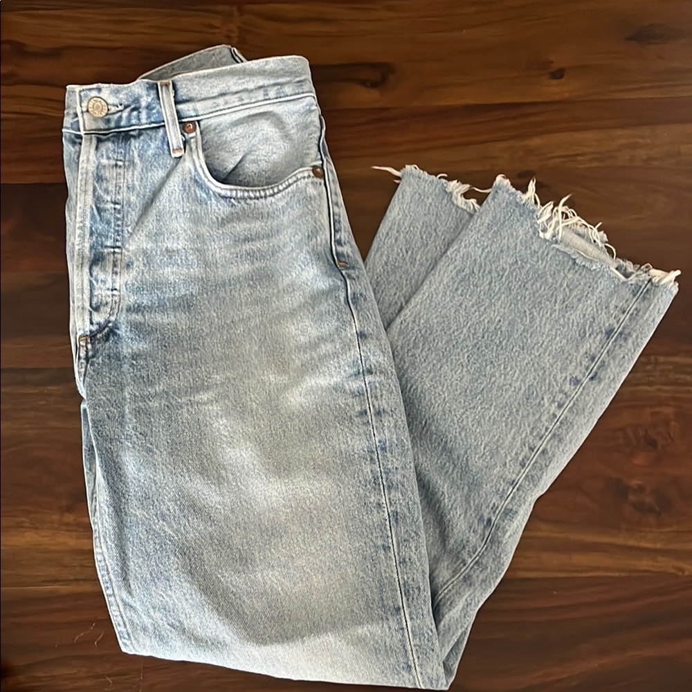 Agolde Light Blue Distressed Jeans